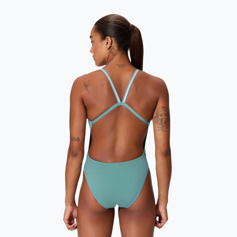 Dámske jednodielne plavky Speedo Active Back storm green 2