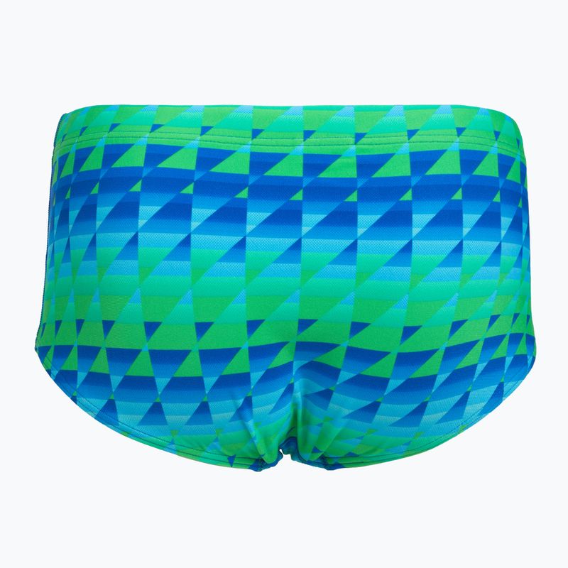 Pánske plavecké boxerky Speedo ML Printed 13.5 cm Brief quilted triangles/lagoon blue 2