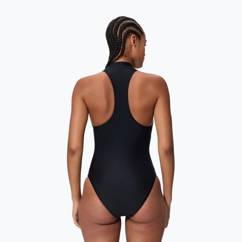 Dámske jednodielne plavky Speedo Ocean Flex Zip black/pale clover 2