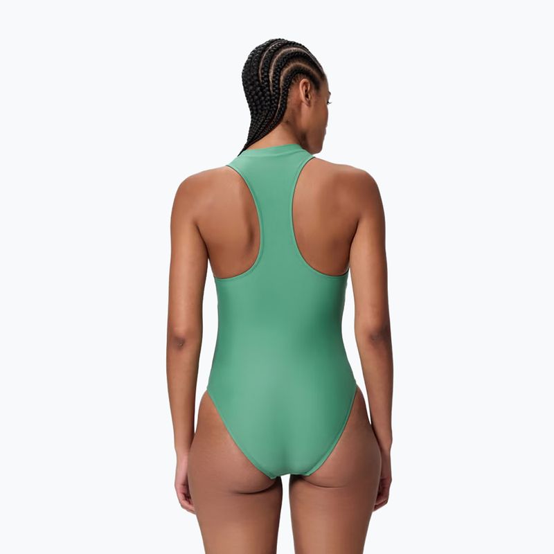 Dámske jednodielne plavky Speedo Ocean Flex Zip fortune green/pale clover 2