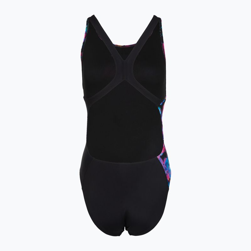 Dámske jednodielne plavky Speedo FL Placement Printed Powerback glitchy garden/black 2