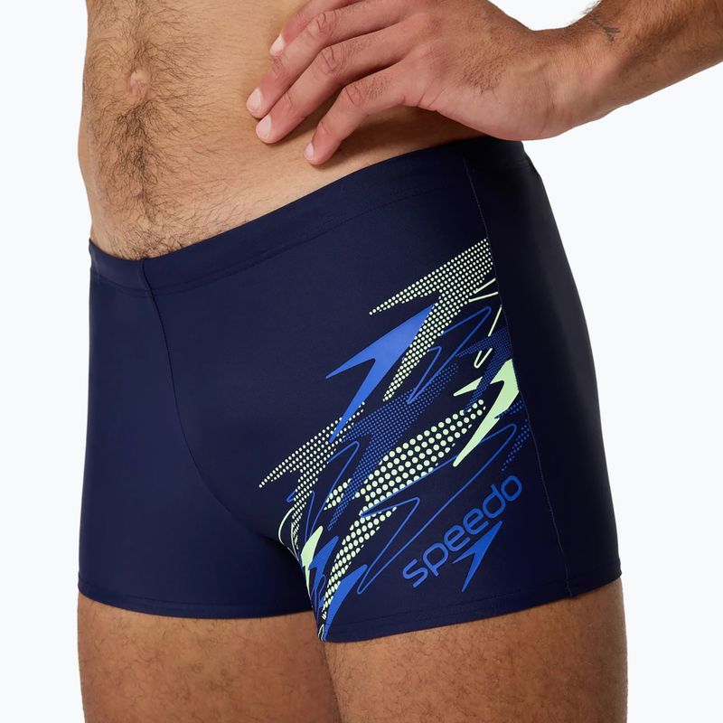 Pánske plavecké boxerky Speedo Medley Logo Aquashort peacoat/deep sapphire 6