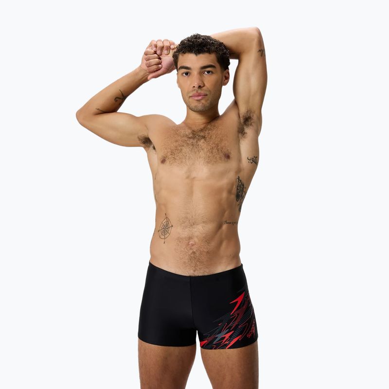 Pánske plavecké boxerky Speedo Medley Logo Aquashort anthracite/hrr 2