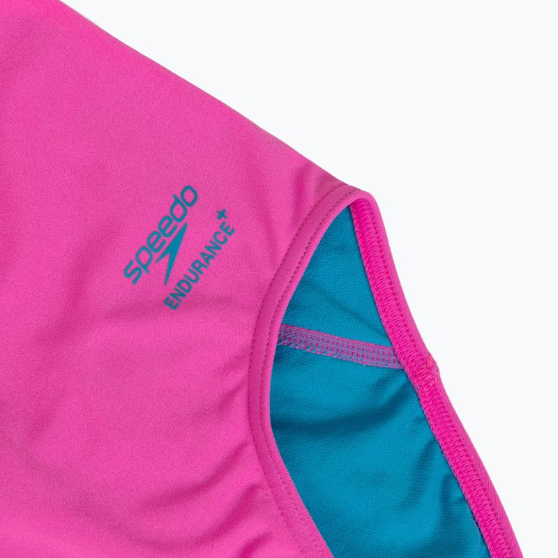 Dámske jednodielne plavky Speedo Solid Powerback neon flamingo 3