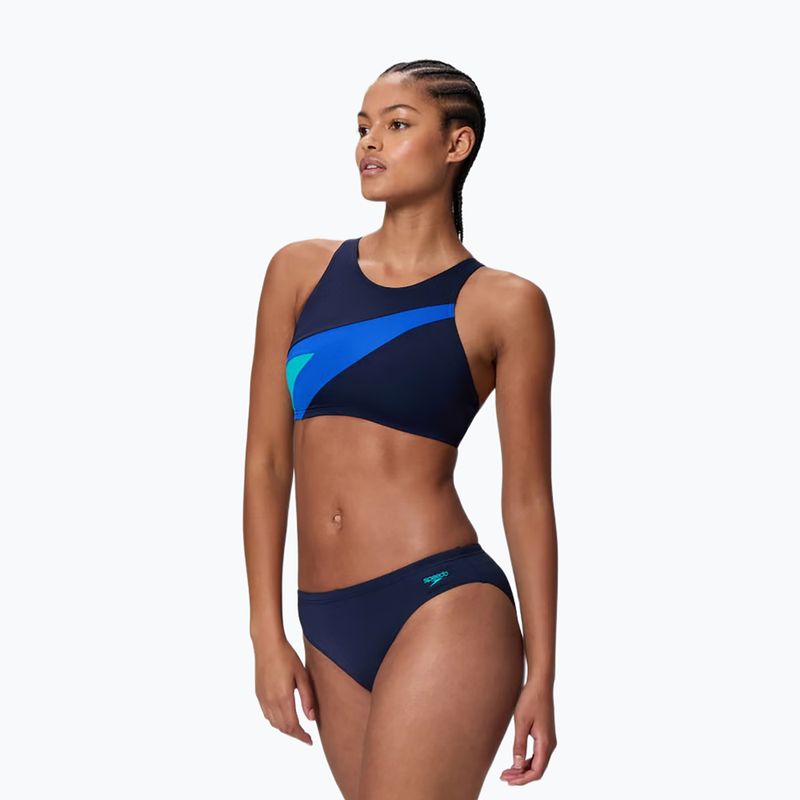 Dámske dvojdielne plavky Speedo Hyperboom Butterfly Back peacoat/deep sapphire 3