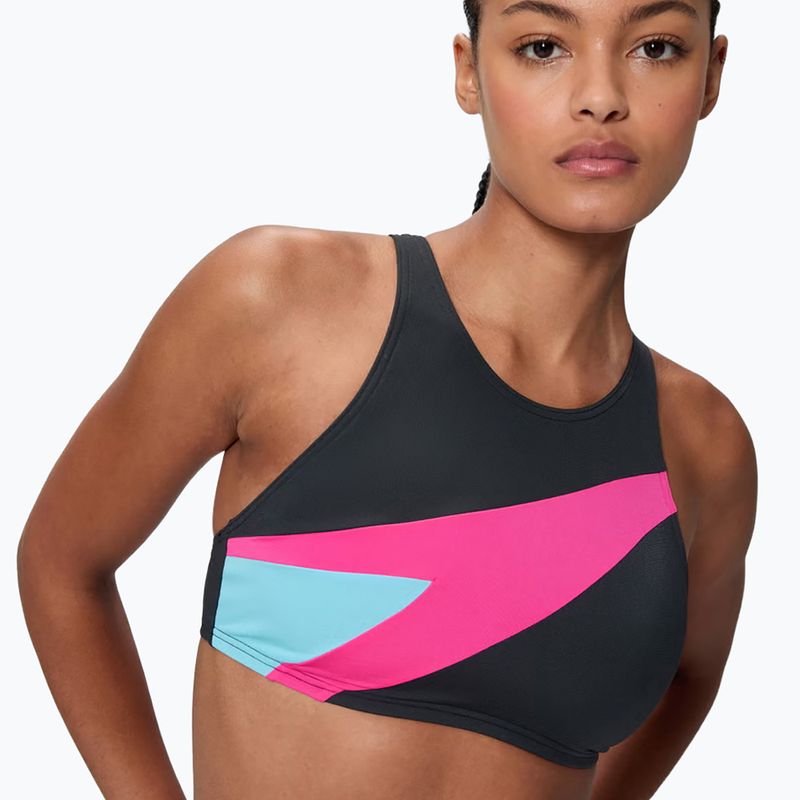 Dámske dvojdielne plavky Speedo Hyperboom Butterfly Back anthracite/margarita pink 4