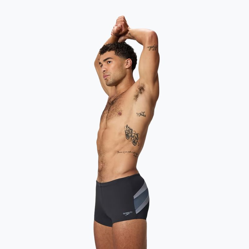Pánske plavecké boxerky Speedo Hyperboom Aquashort anthracite/coin grey 3