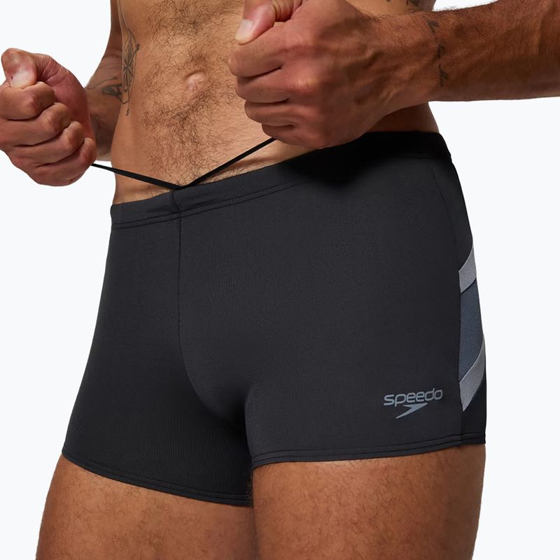 Pánske plavecké boxerky Speedo Hyperboom Aquashort anthracite/coin grey 4
