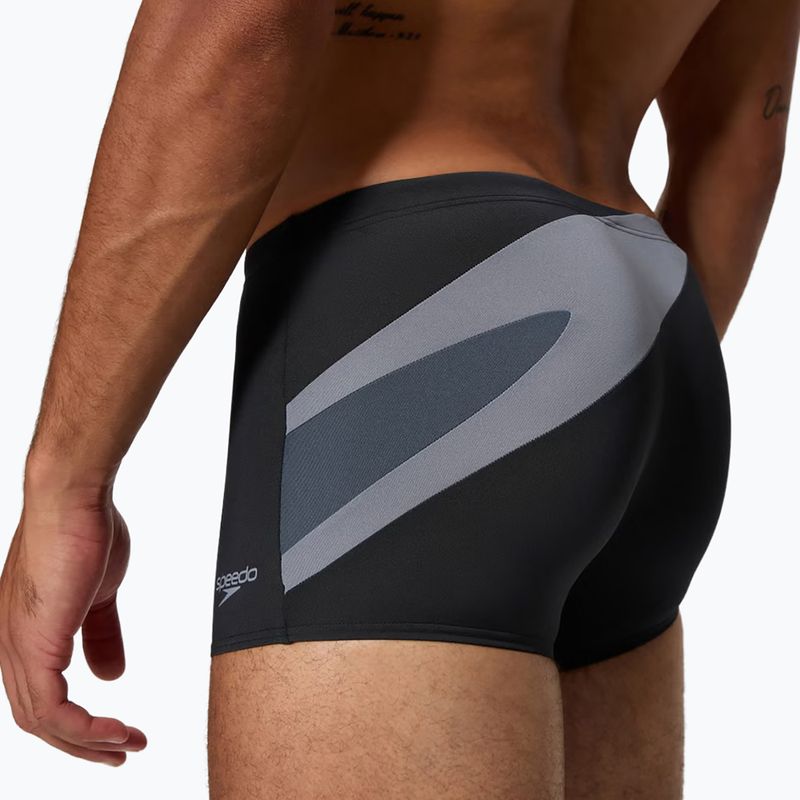 Pánske plavecké boxerky Speedo Hyperboom Aquashort anthracite/coin grey 5