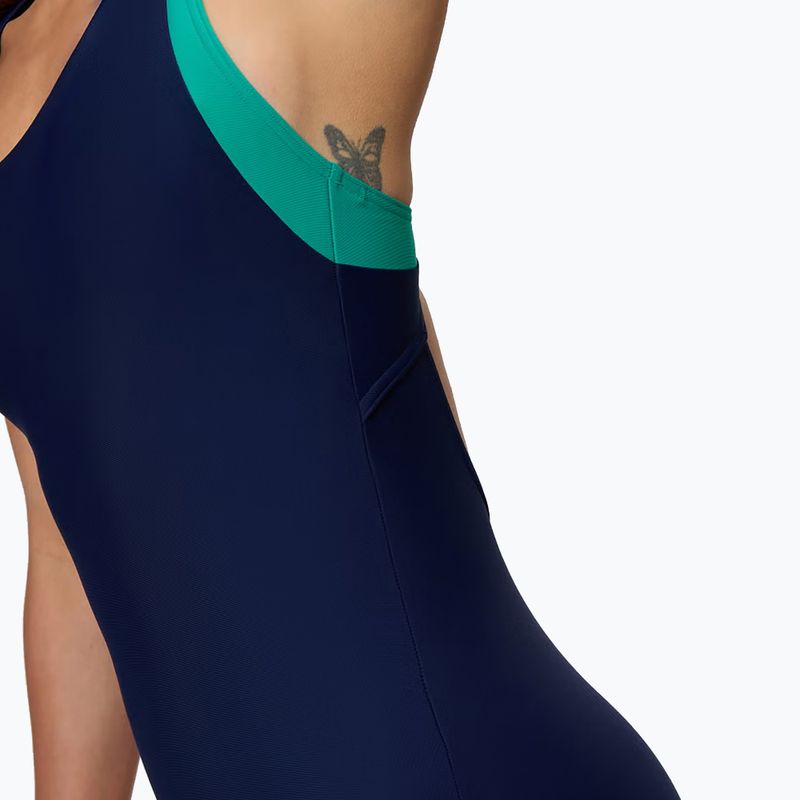 Dámske jednodielne plavky Speedo Colorblock Racerback peacoat/peacock teal 5