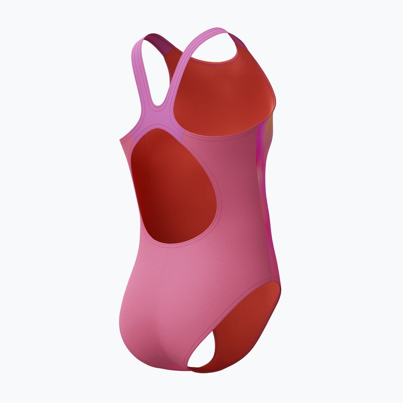Detský jednodielny plavkový úbor Speedo Print Pulseback ružový/neónový fialový 6