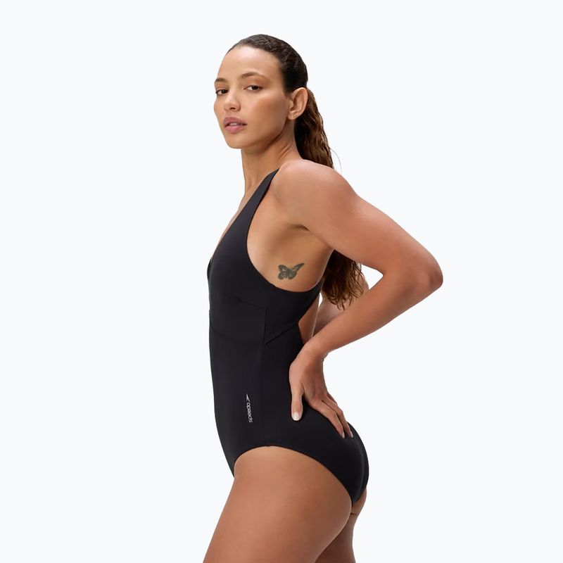 Dámske jednodielne plavky Speedo Sculpture Butterfly Back anthracite 3