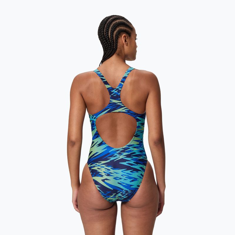 Dámske jednodielne plavky Speedo Hyperboom Print Medalist peacoat 2