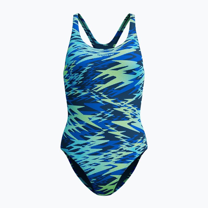 Dámske jednodielne plavky Speedo Hyperboom Print Medalist peacoat 6