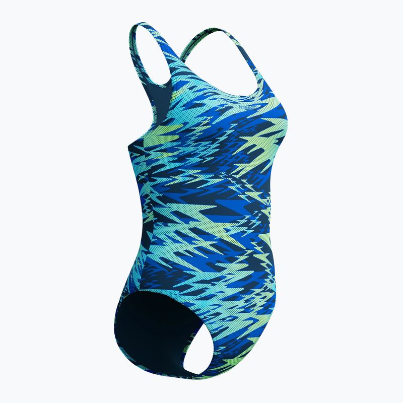 Dámske jednodielne plavky Speedo Hyperboom Print Medalist peacoat 7