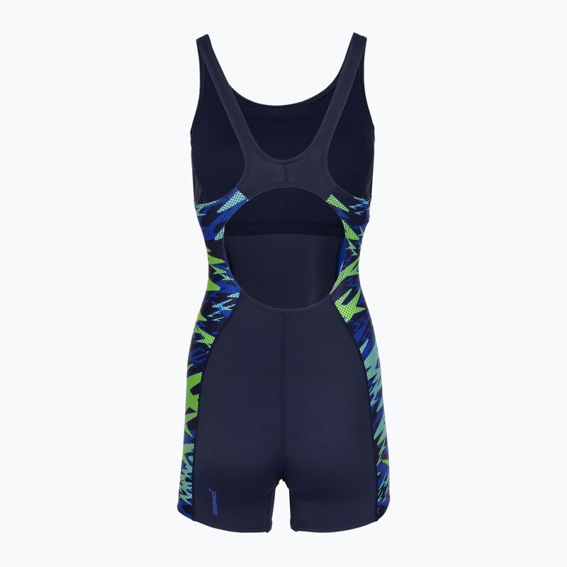Dámske jednodielne plavky Speedo Hyperboom Splice Muscleback Legsuit peacoat/sapphire 2