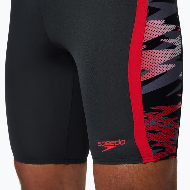 Pánske plavky jammer Speedo Hyper Boom Splice anthracite/high risk red 4