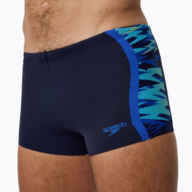 Pánske plavecké boxerky Speedo Hyperboom Splice Aquashort peacoat/deep sapphire 5