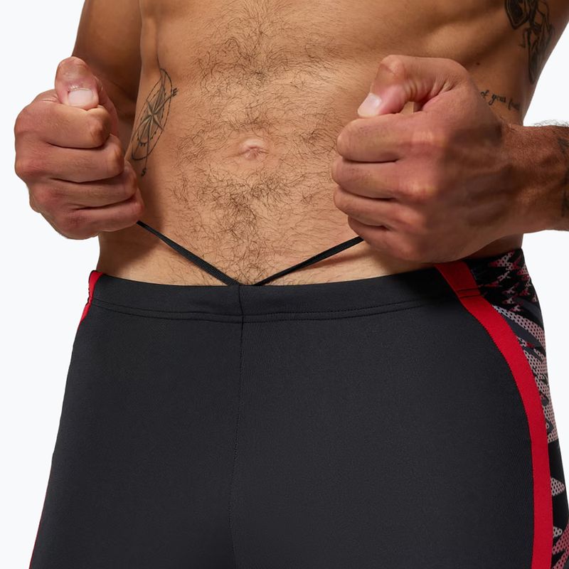 Pánske plavky jammer Speedo Hyper Boom Splice Mid anthracite/high risk red 4