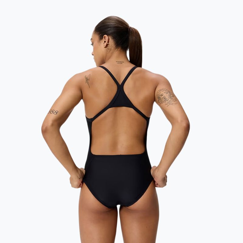Dámske jednodielne plavky Speedo Solid EnduraSoft Turnback team black 2
