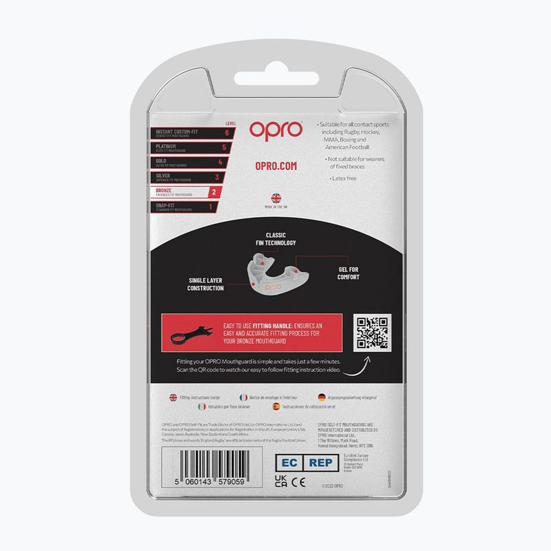 Opro GEN5 chránič čeľuste biely 9059-BRONZE 3