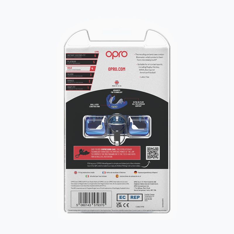 Chránič čeľuste Opro Gold Braces modrý 3