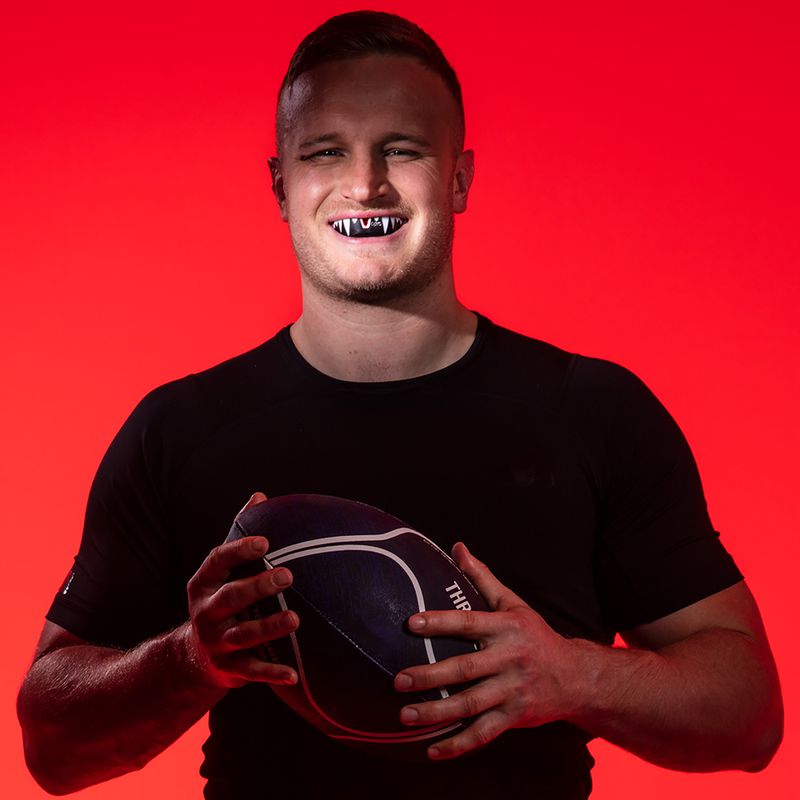 Chránič zubov Opro Platinum black/white/red 4