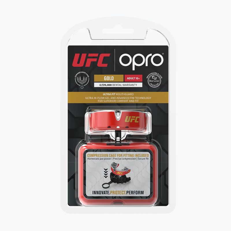 Chránič zubov Opro UFC Gold GEN2 red/silver/gold 2