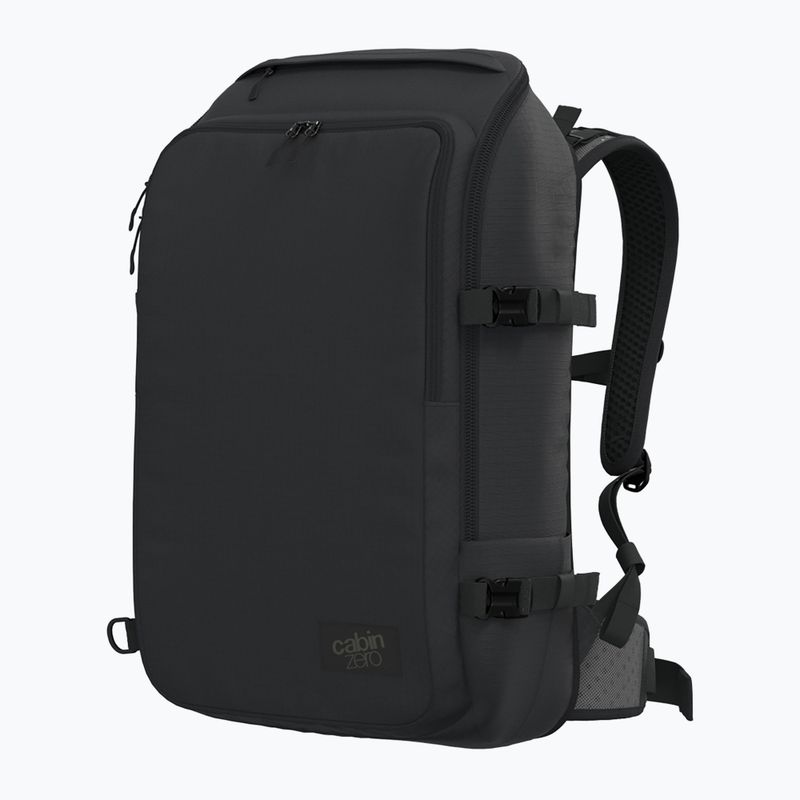 CabinZero Adventure Pro 42 l absolútne čierny turistický batoh 4