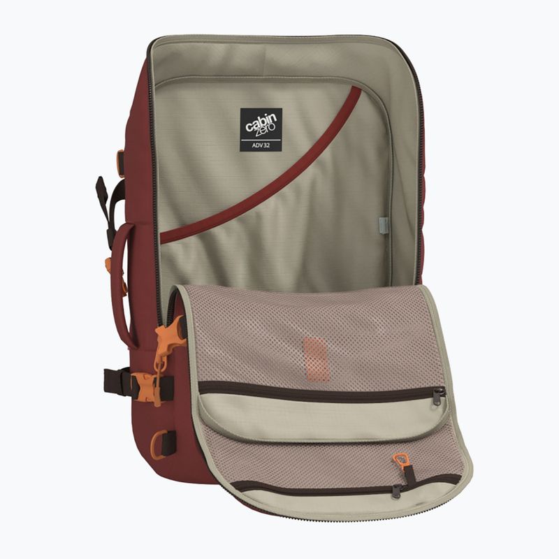 CabinZero Adventure 32 l sangria red turistický batoh 7