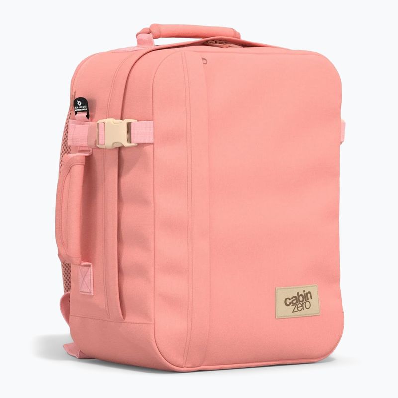 Cestovný batoh CabinZero Classic Tech 28 v ružovej farbe 2