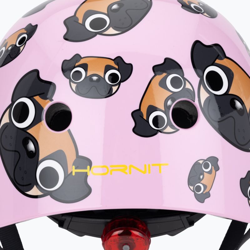 Detská cyklistická prilba Hornit Pug pink/brown 7
