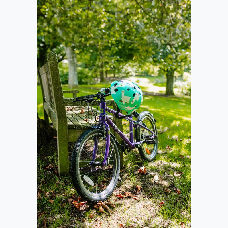 Detská cyklistická prilba Hornit Llama tyrkysová/biela 8