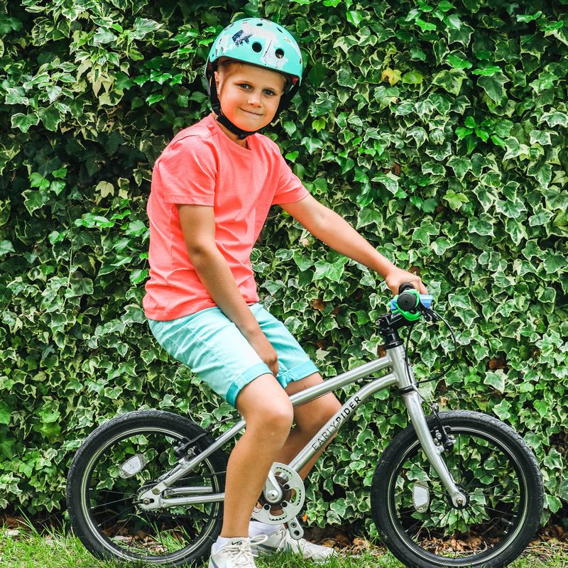 Detská cyklistická prilba Hornit Llama tyrkysová/biela 12