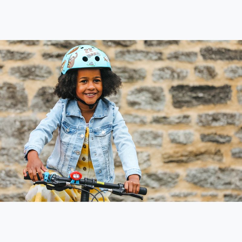 Detská cyklistická prilba Hornit Sloth modrá/hnedá 11