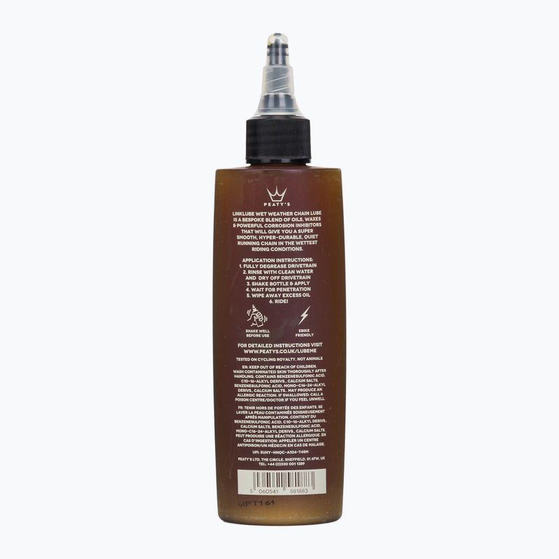 Peaty's Linklube Mazivo na mokré reťaze Pwl-120-72 hnedé 83860 3