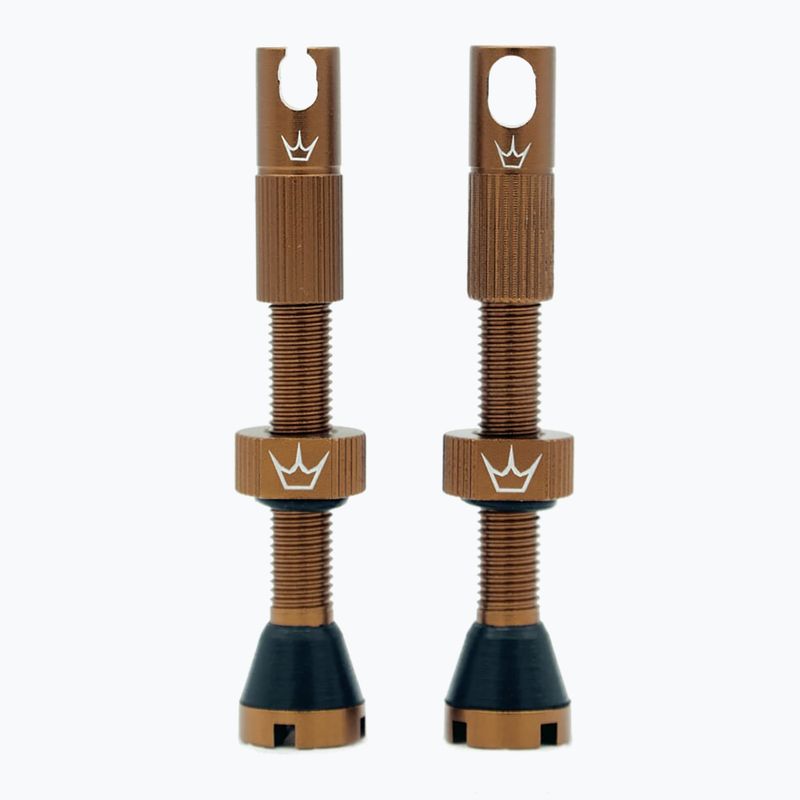 Peaty's X Chris King MK2 sada bezdušových ventilov Presta 42 mm bourbon