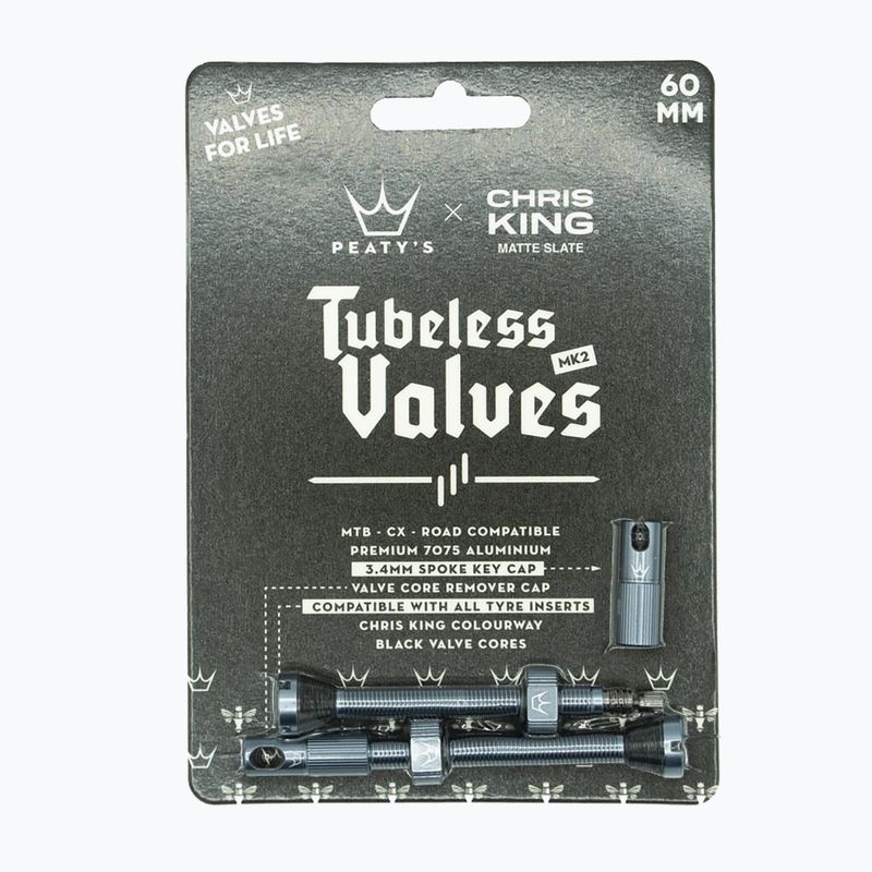 Peaty's X Chris King Mk2 bezdušové ventily PTV2-60-SLT-12 sada presta ventilov 83792 2