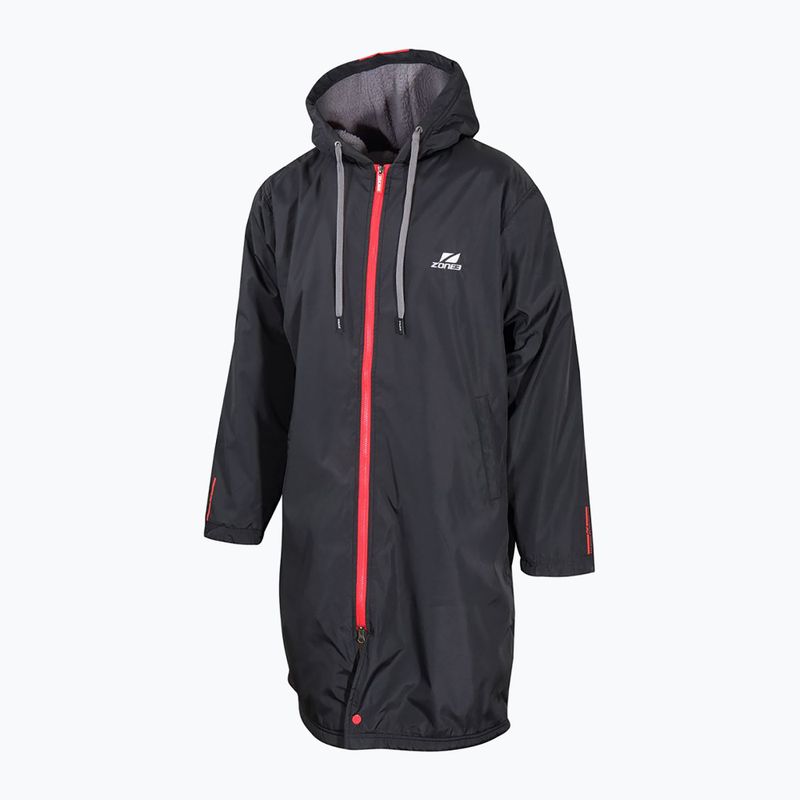 Plášť  ZONE3 Robe Fleece Parka black/grey