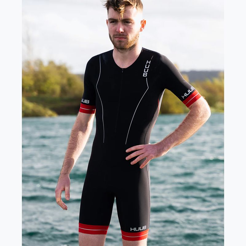 Pánsky triatlonový oblek HUUB Race Long Course Tri Suit čierno-červený RCLCS 8