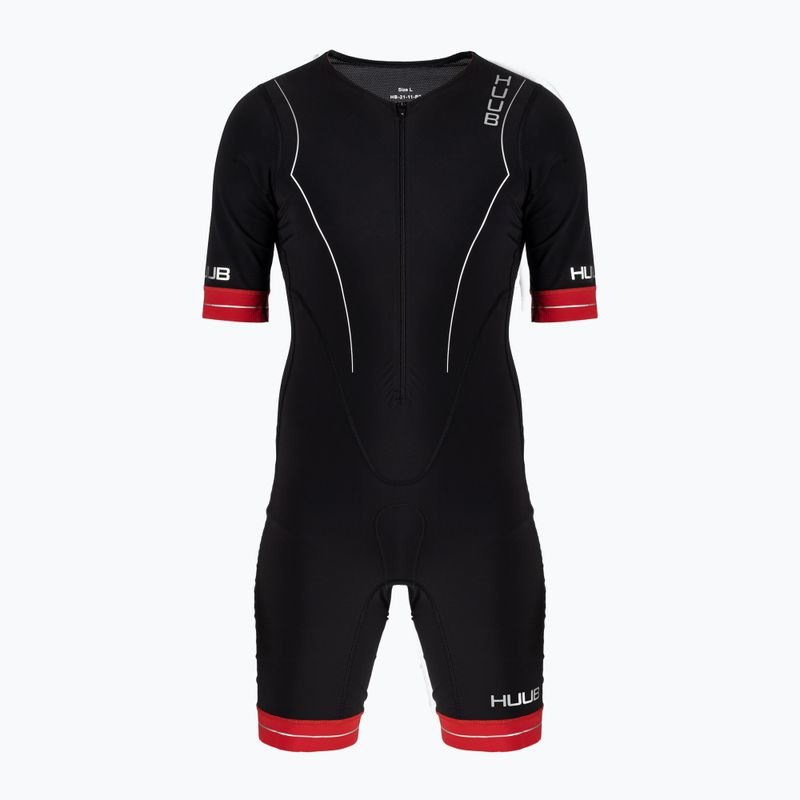 Pánsky triatlonový oblek HUUB Race Long Course Tri Suit čierno-červený RCLCS