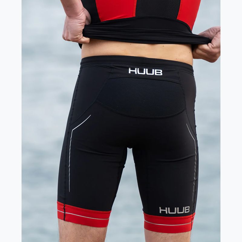 HUUB Pánske triatlonové šortky Race Tri Short black/red RCSH 5
