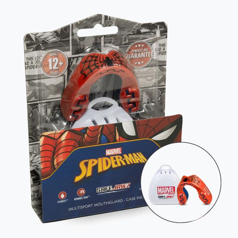 Detský chránič čeľuste SAFEJAWZ Marvel Spider Man red 2