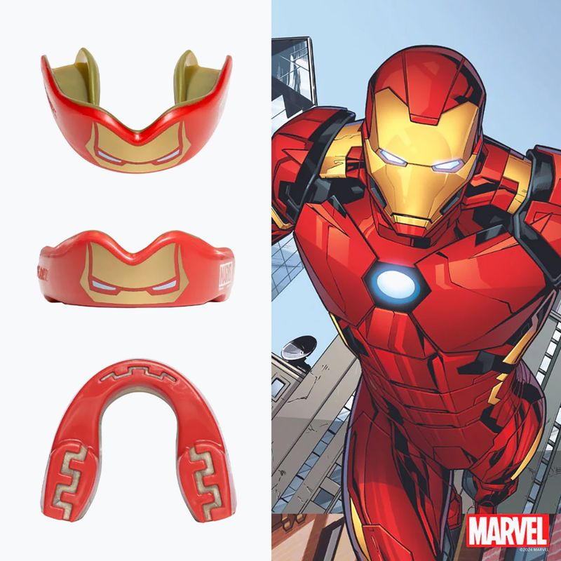 Detský chránič čeľuste SAFEJAWZ Marvel Iron Man red 2