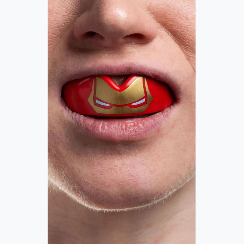 Detský chránič čeľuste SAFEJAWZ Marvel Iron Man red 3