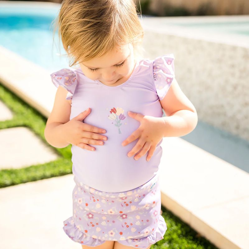 Detské jednodielne plavky s plienkou Splash About Happy Nappy Frills strawberry field 4