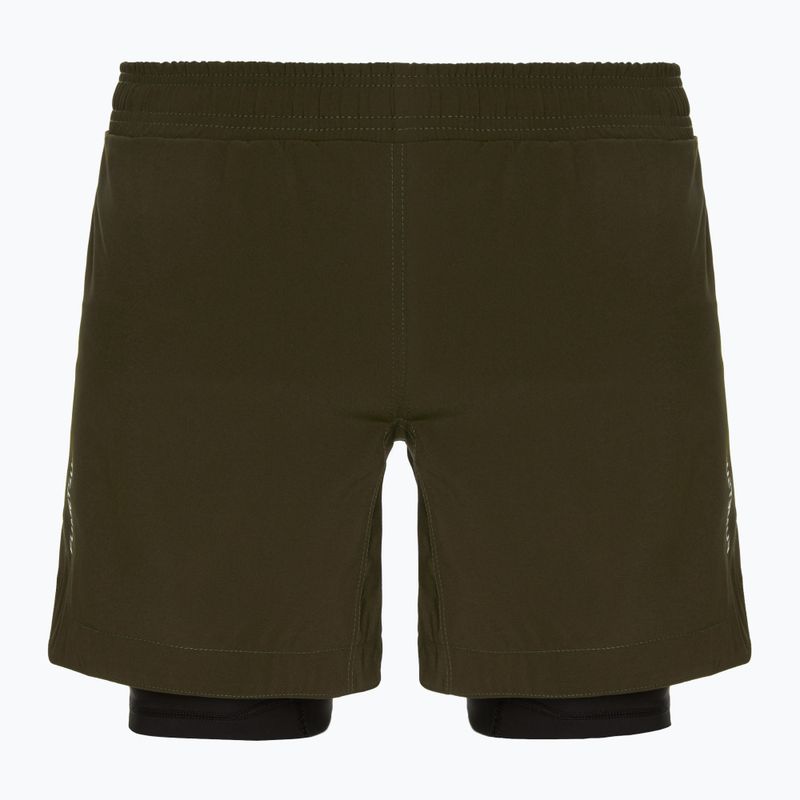 Pánske tréningové šortky FUMETSU Origins Dual Layer khaki