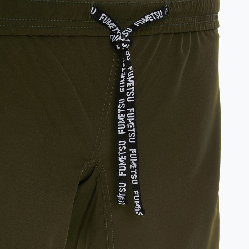 Pánske tréningové šortky FUMETSU Origins Dual Layer khaki 5