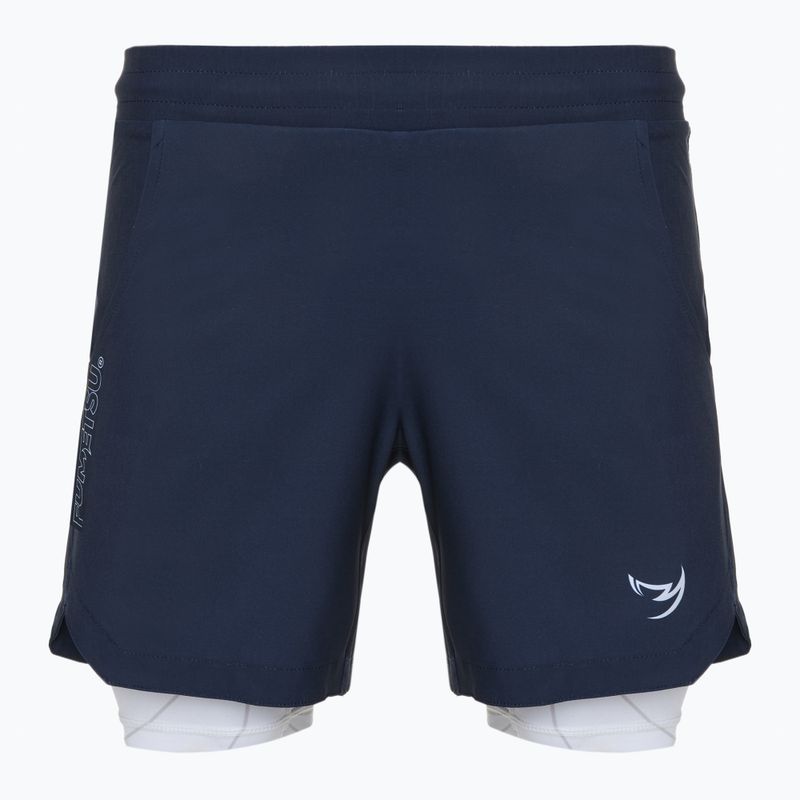 Pánske tréningové šortky FUMETSU Icon Dual Layer navy/ white