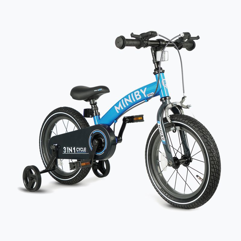 Detský bicykel Qplay Miniby 3v1 modrý 2